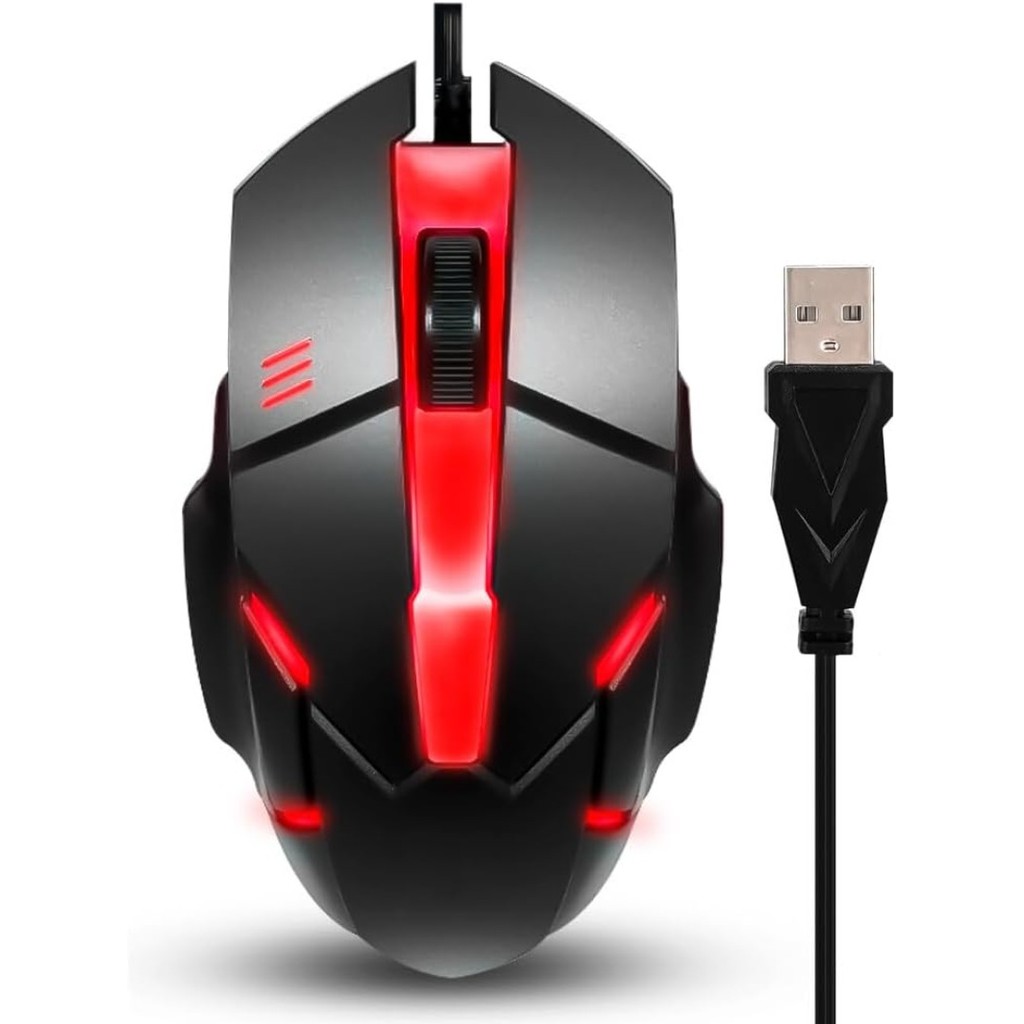 Mouse Óptico USB Vermelho Gamer HIG-101