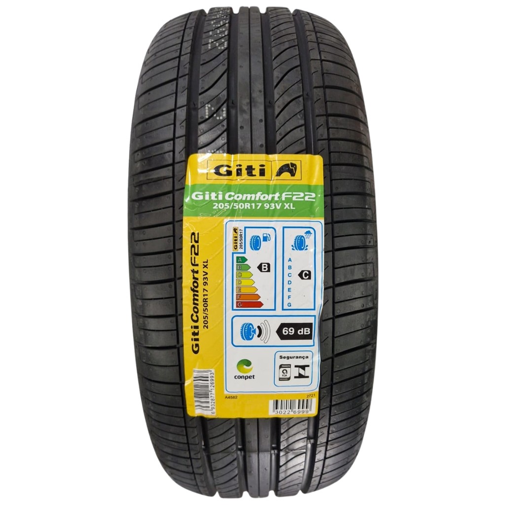 Pneu 205/50R17 93V XL GitiComfort F22 EV Aro 17 Carros Elétricos BYD Dolphin/Plus Corolla Hybrid