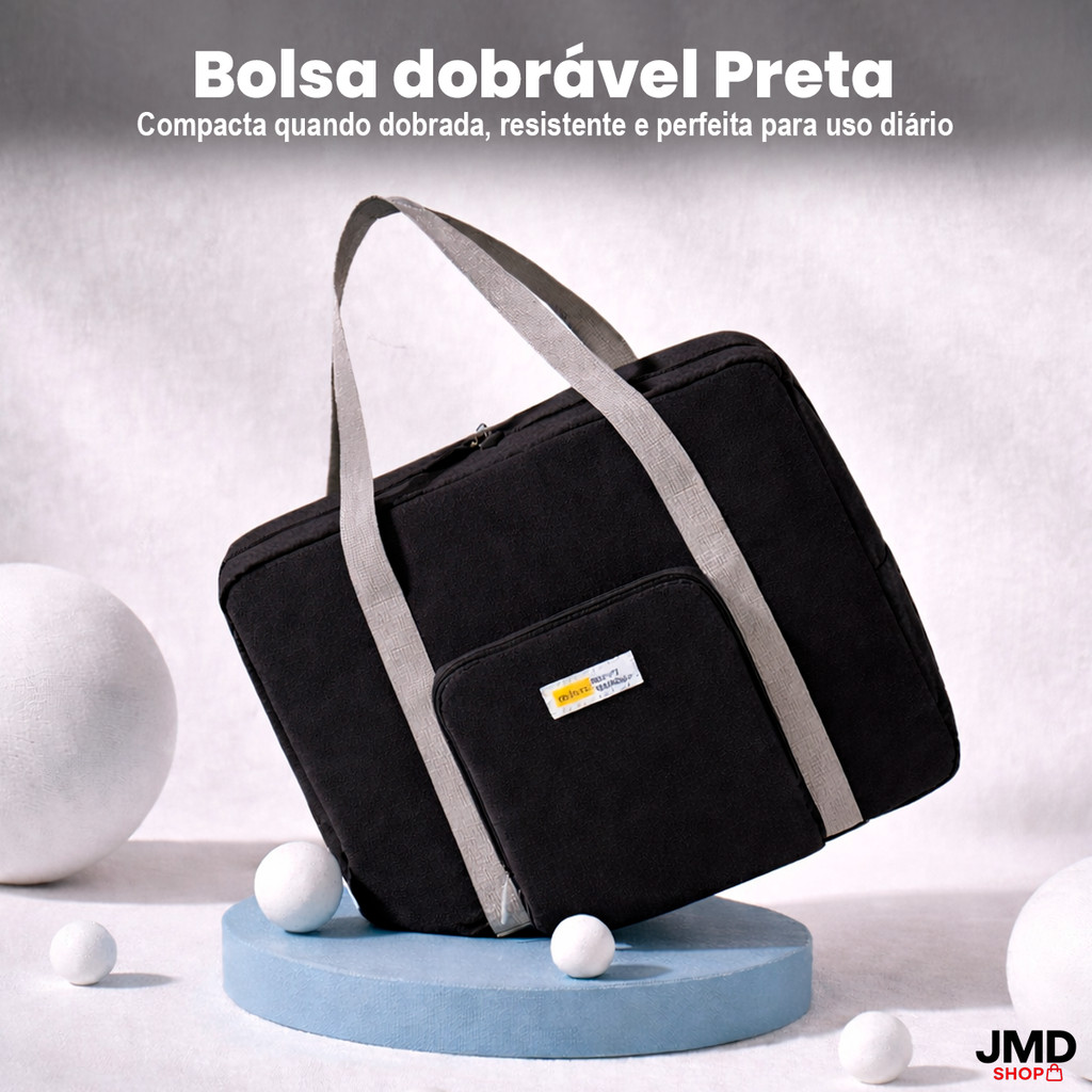 Bolsa Dobrável Estilo Mala de Viagem com Grande Capacidade e Fácil Transporte
