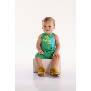 Macaquinho para Bebê Menino em Meia Malha Dinos Três e Já em Oferta na Shopee