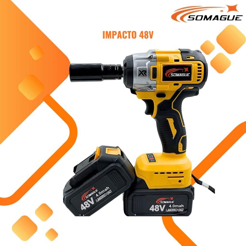 Parafusadeira Furadeira e Chave De Impacto Sem Fio 48v 2 Baterias Bivolt em Oferta na Shopee