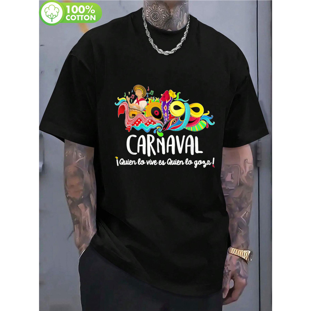 Camiseta Oversized T-shirt Feminina Carnival Mardi Gras Clown Festival Halloween Confortável Divertida Estilosa Fantasia