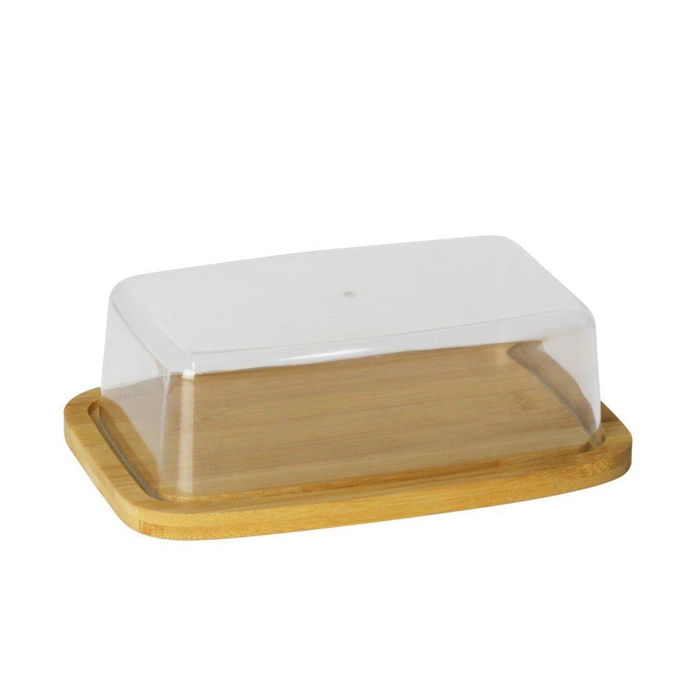 Manteigueira Lyor de Bambu Natural 19cm x 12,5cm x 6cm em Oferta na Shopee