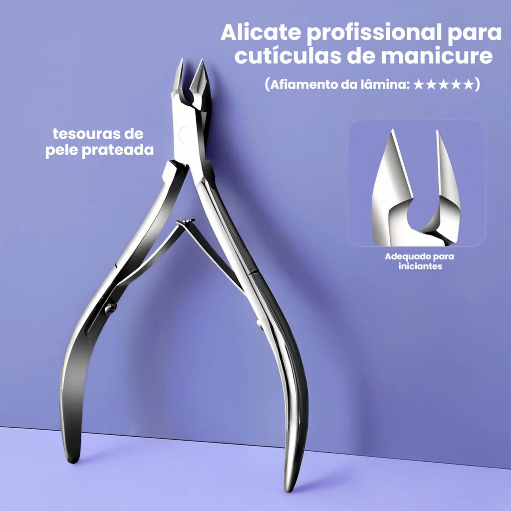 1/2/3/4 kit Alicates de Cutícula e Unha em Aço Inox – Kit Profissional Original 777 com