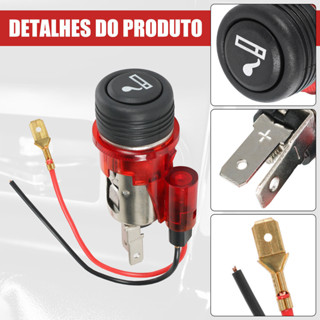 Acendedor tomada de carro 12v Veicular Universal Tomada Automotivo em Oferta na Shopee