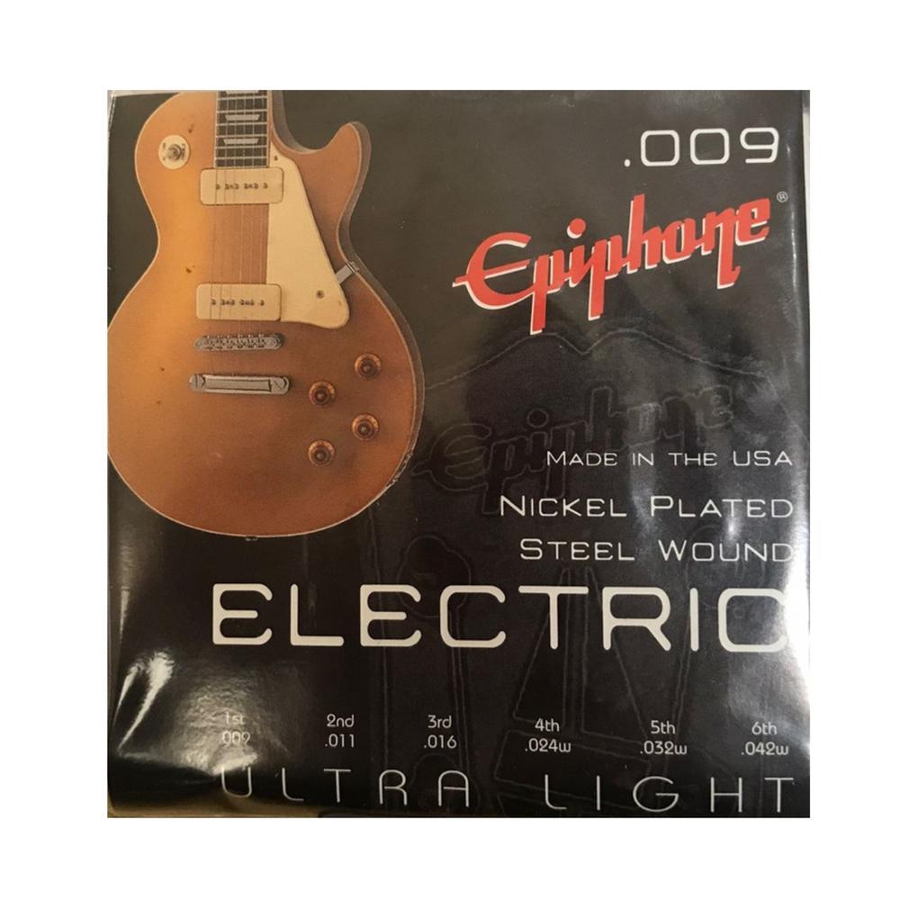 Encordoamento para Guitarra - Epiphone - 009 Electric Super Ultra Light - Made in USA (Outlet)