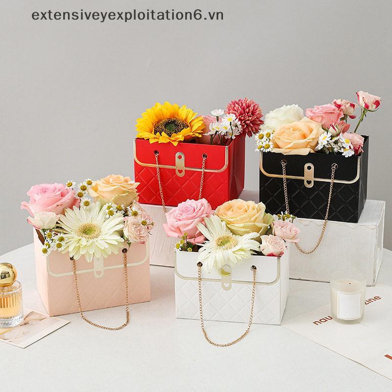 Extens Caixa De Flores Do Dia Dos Namorados Com Alça Bolsa Retangular Moderna Cesta Portátil .