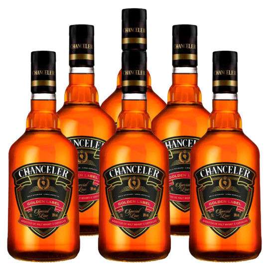 WHISKY CHANCELER 1L KIT 6 UNIDADES em Oferta na Shopee