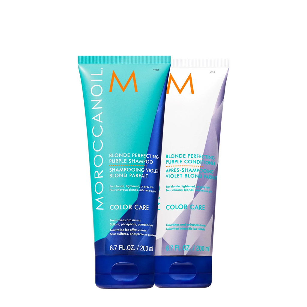 Kit Moroccanoil Blonde Perfecting Purple Duo (2 produtos) em Oferta na Shopee