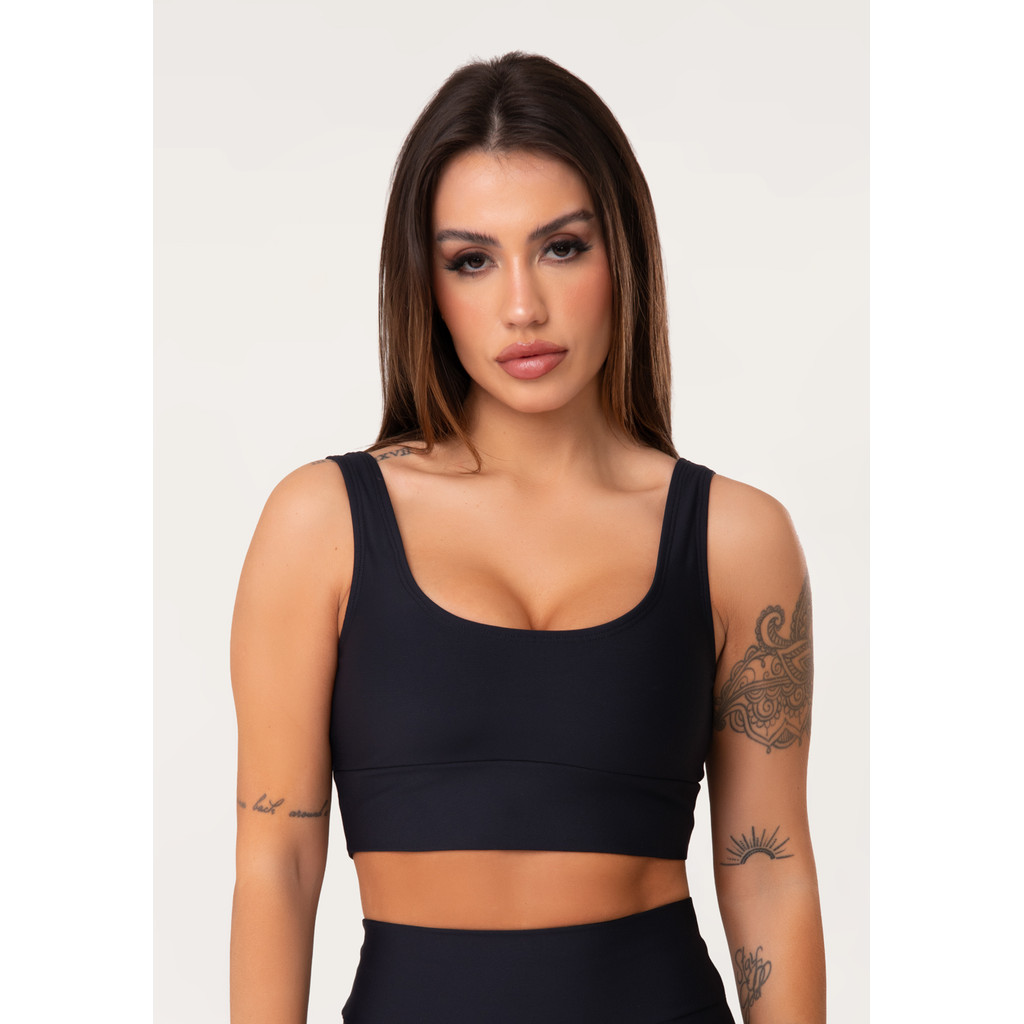 TOP FITNESS FEMININO COM ALÇA LARGA AURA DLK