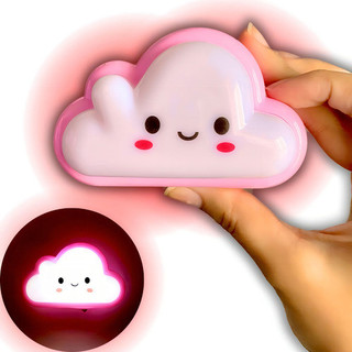 Mini Abajur de Tomada Infantil LED Nuvem – Luz Noturna Bivolt para Quarto de Bebê e Criança