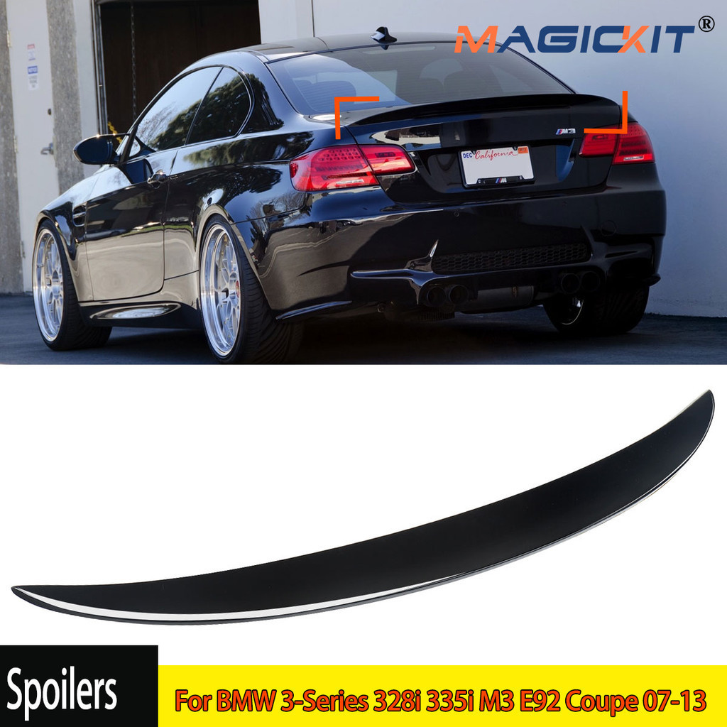 Spoiler Traseiro Do Porta-Malas , Para BMW Série 3 328i 335i M3 E92 Coupe 07-13 , Peças Pretas Brilhantes , Decoração De