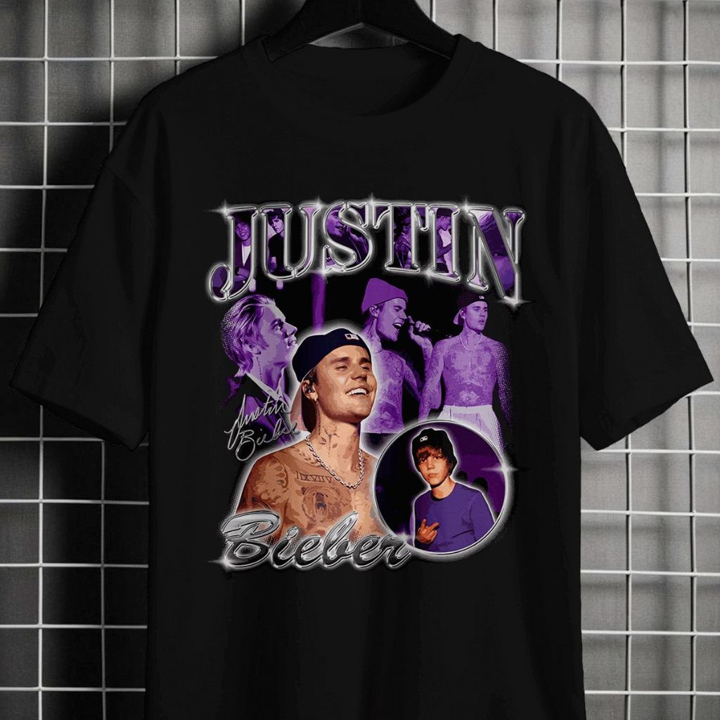 Camiseta Unissex Graphic  Justin Bieber Boolteg Camisa 100% Algodão BTL-Envio Imediato