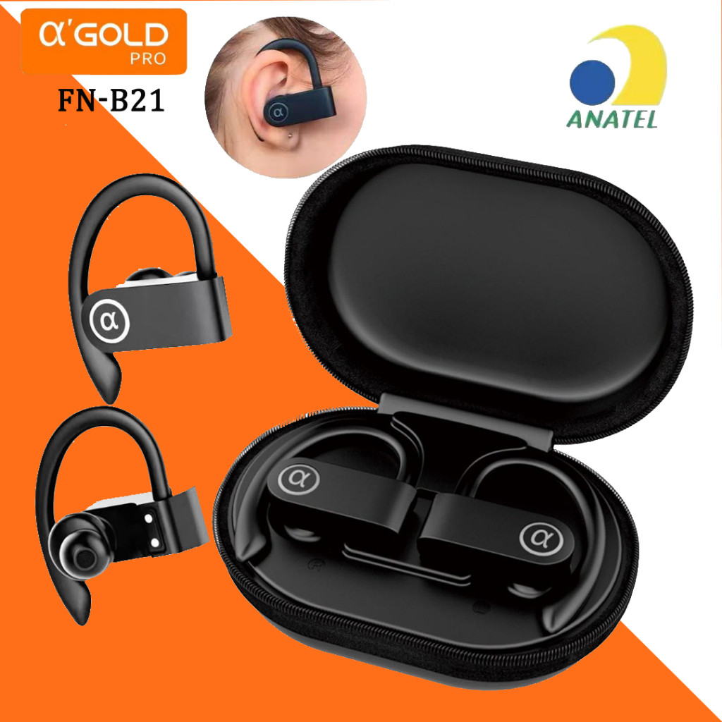 FONE DE OUVIDO INTRA-AURICULAR SEM FIO BLUETOOTH LED CORRIDA TREINOS ESPORTES  RESISTENTE A SUOR E RESPINGOS DE ÁGUA