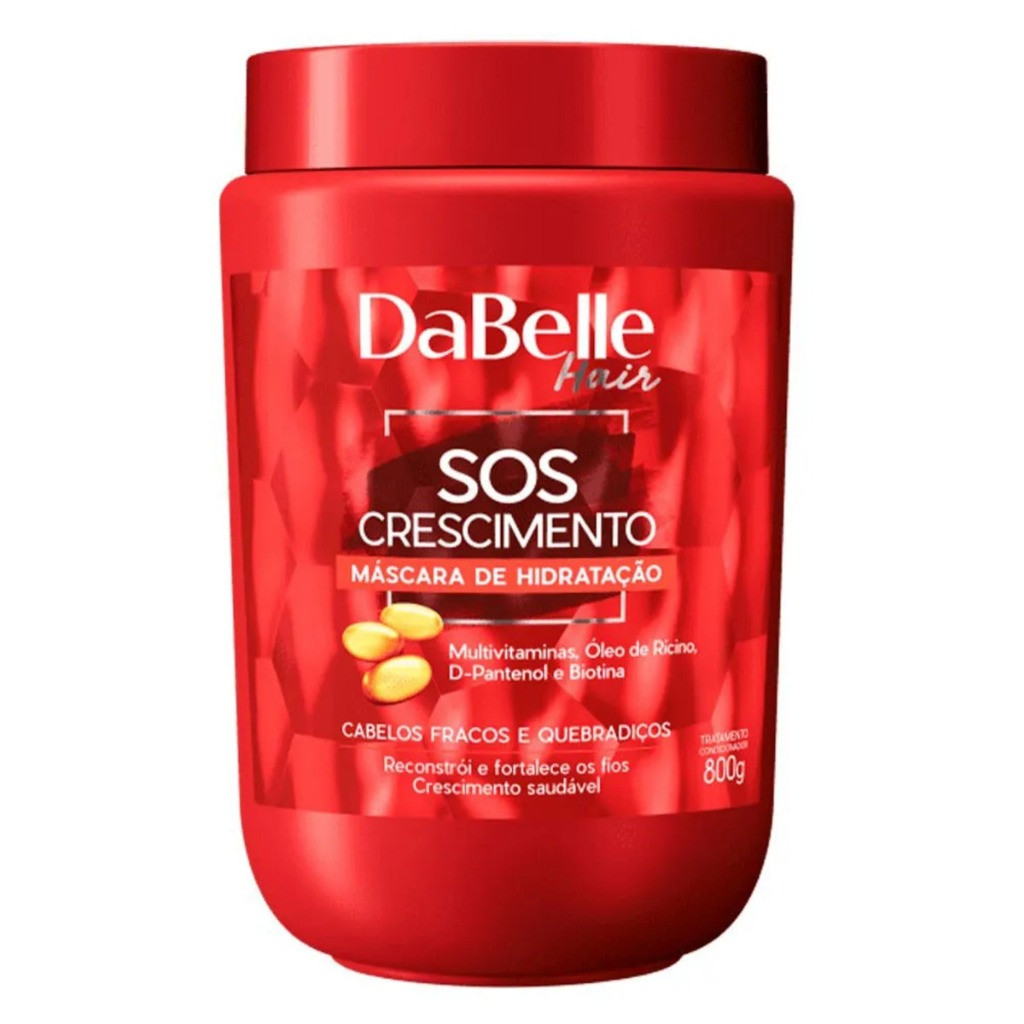 MÁSCARA CAPILAR DABELLE 800G SOS CRESCIMENTO. — imagem 2 de 2