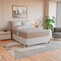 Cama Box Casal + Colchão Ortopédico Prime D45 138x188x22cm