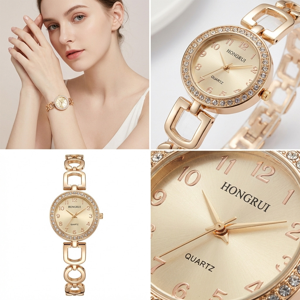 Relógio Feminino Mondera 31mm - Pulseira de Jóia com Pedras Brilhantes em Oferta na Shopee