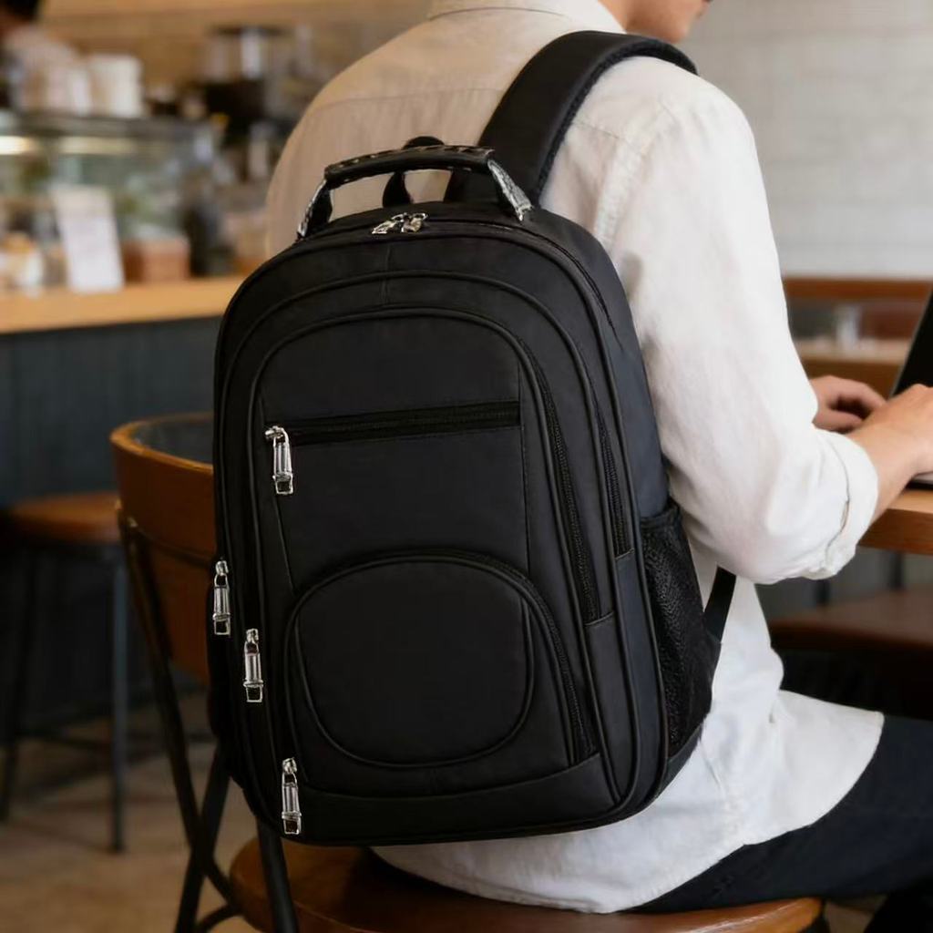 Mochila Unissex Simples E Leve Com Grande Capacidade Múltiplos Compartimentos E Para Escola Trabalho Viagem H002 LING