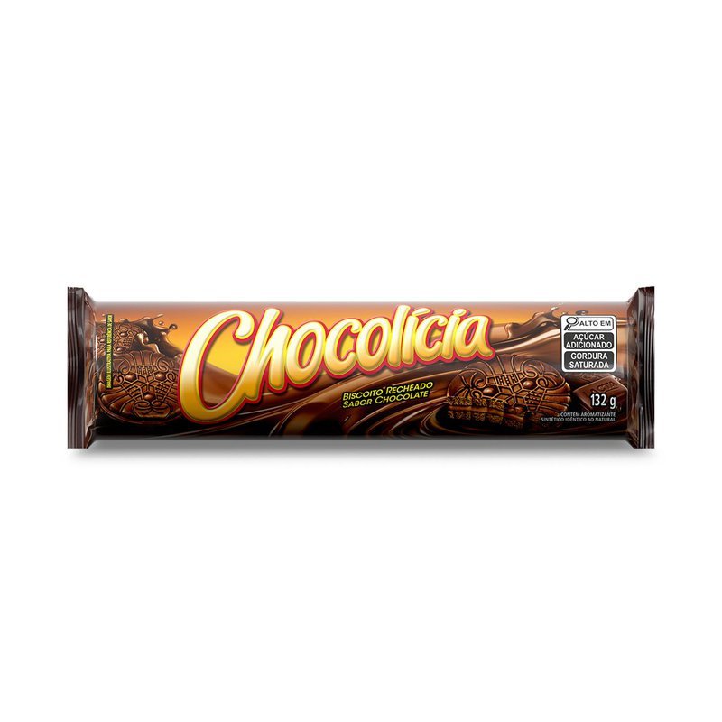Biscoito recheado Chocolícia 132g em Oferta na Shopee