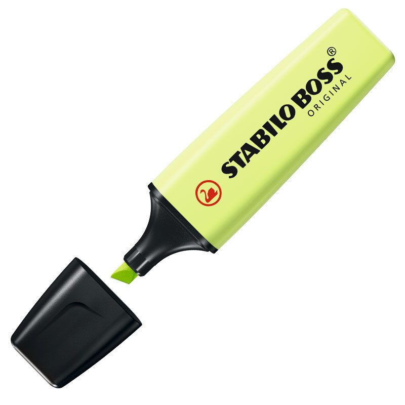 Pincel marca texto Boss Pastel Limão 70/133 Stabilo em Oferta na Shopee