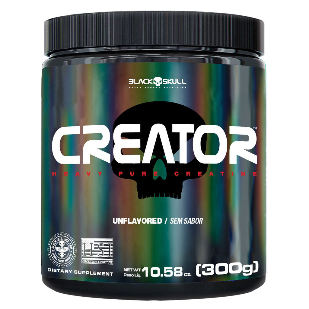 Creator - Creatina Monohidratada - 300g - Black Skull em Oferta na Shopee