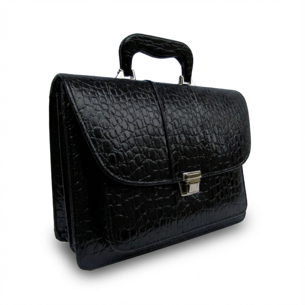 Pasta Bolsa CCB Executiva Tripla Alça Brilho Preta AE R1449