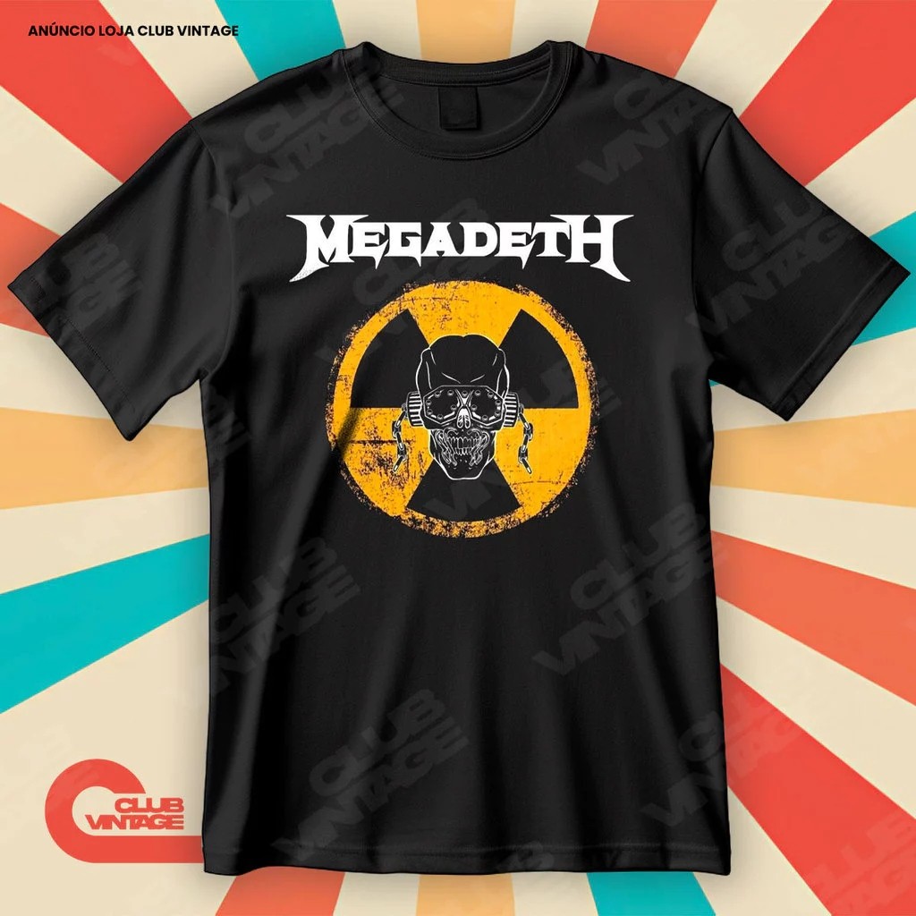 Tshirt Rock Masculina Caveira Nuclear Estampada Lançamento Camiseta 100% Algodão Camisetão  Oversized - Ohana