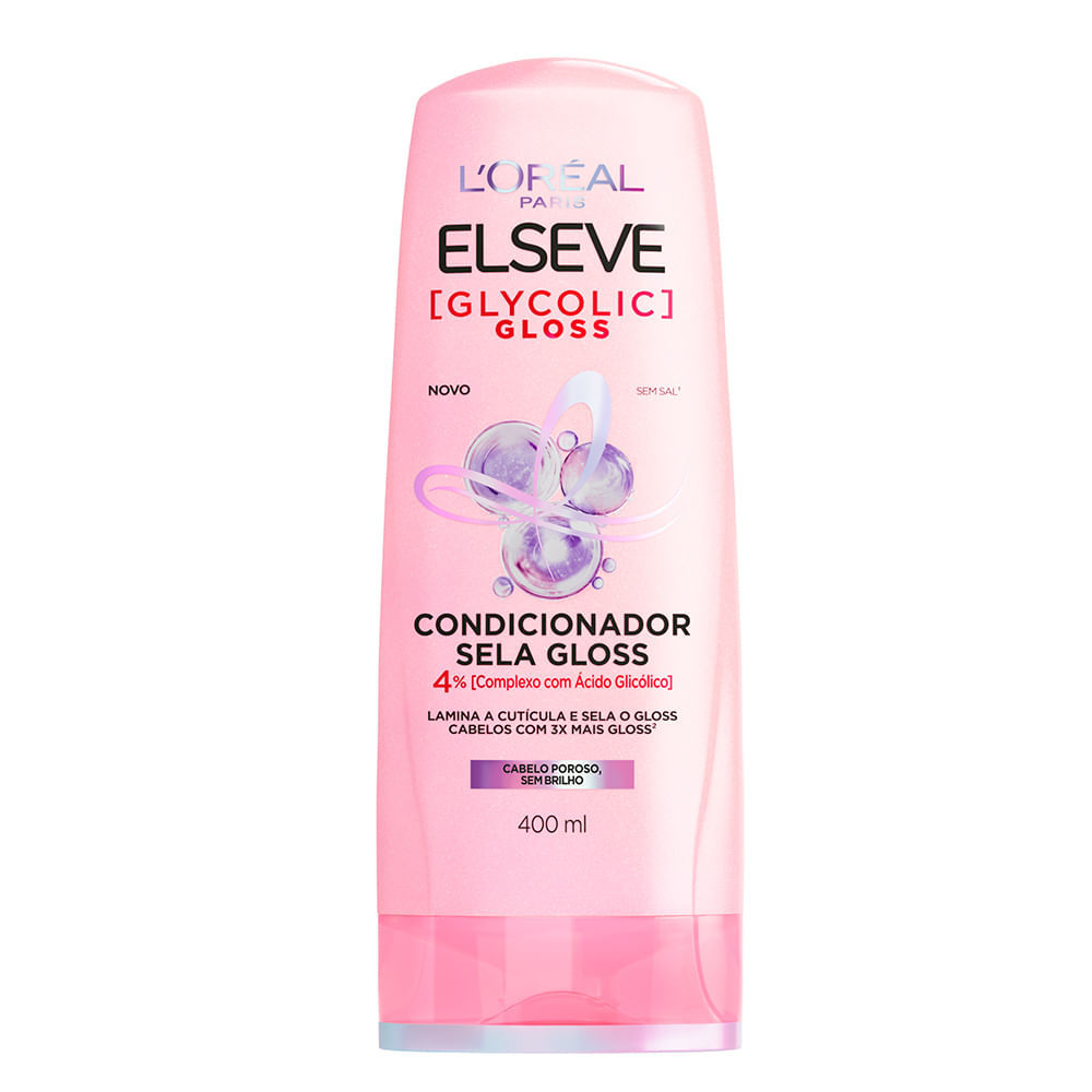 Condicionador De Cabelo Elseve Glycolic Gloss 400ml em Oferta na Shopee
