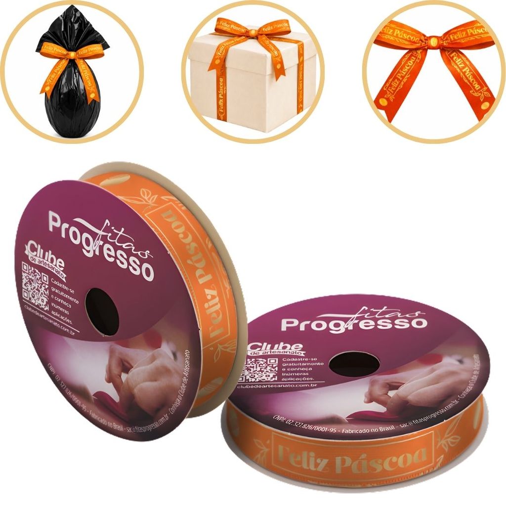 ROLO DE 10 METROS DE FITA CETIM 15 MM PÁSCOA 521 FITAS PROGRESSO em Oferta na Shopee