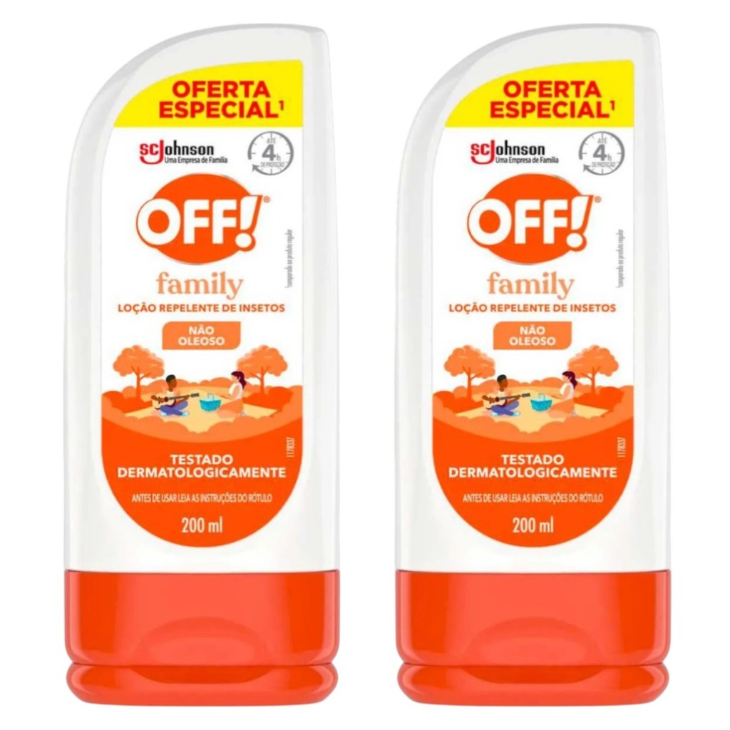 Kit 2 Repelente Family Loção 200ml - Off! em Oferta na Shopee