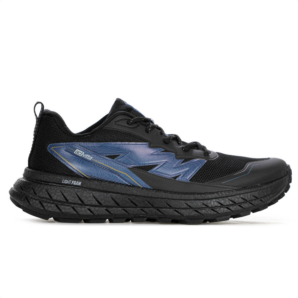 Tênis Actvitta Kansas Preto e Azul - Masculino