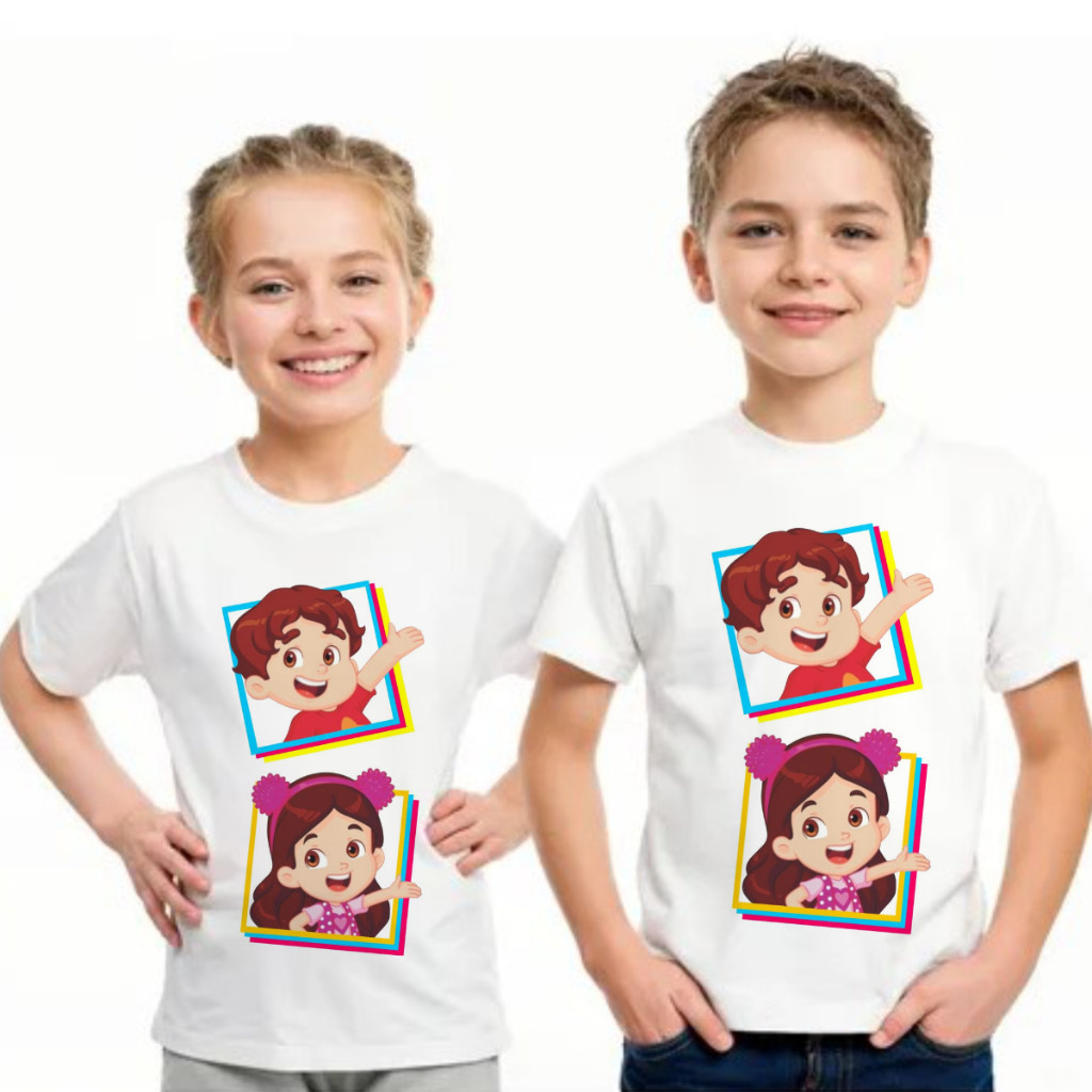 Blusa Camiseta camiseta,BLUSA,unissex DESENHO infantil MARIA CLARA E JP,MENINA E MENINO,unissex 100% Algodão