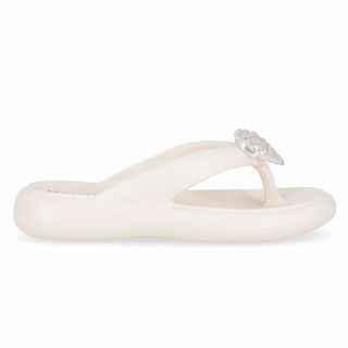 Chinelo Marshmallow com Enfeite Off White em Oferta na Shopee