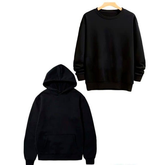 Moletom Masculino Canguru Com Capuz E Bolso Ou Careca Gola Redonda Liso Unissex Blusa Feminina