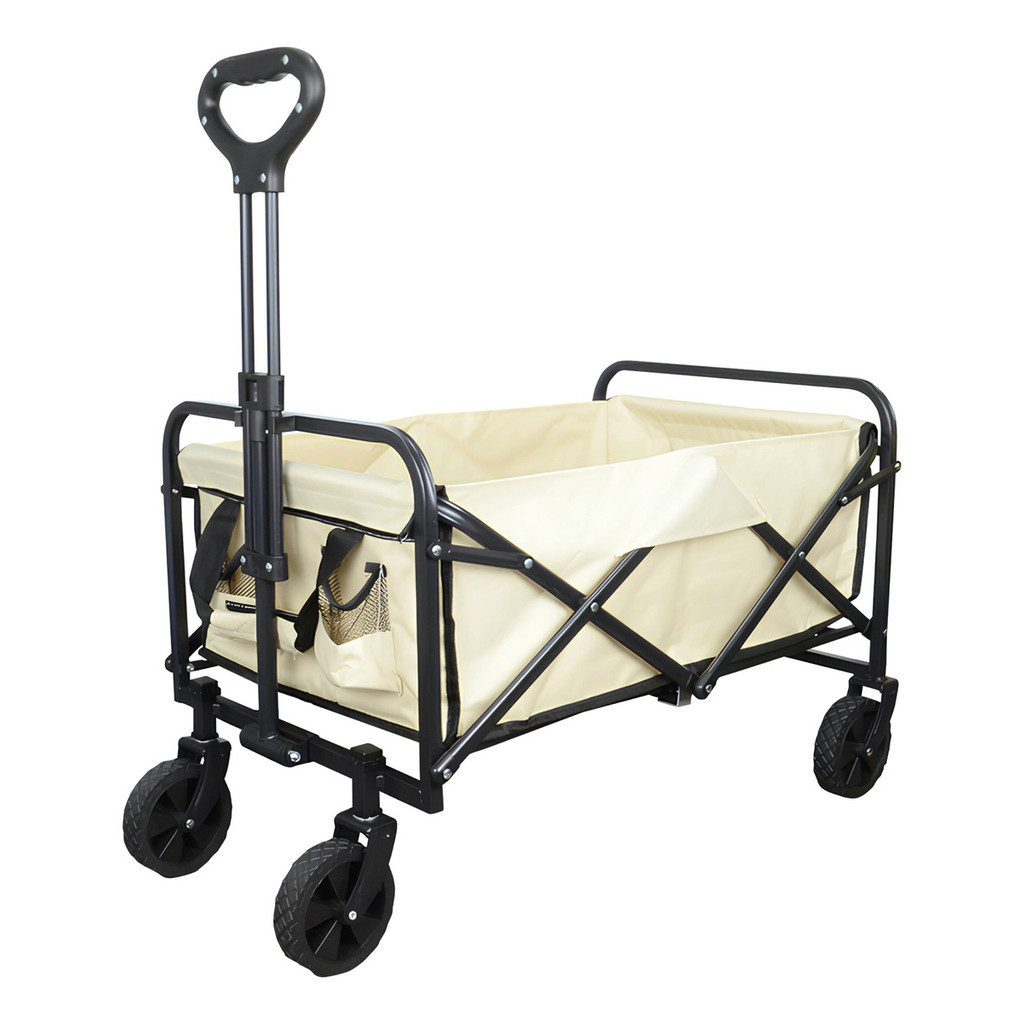 Carrinho Carga Camping Praia Roller Dobrável Até 80kg Zenite Cor Preto