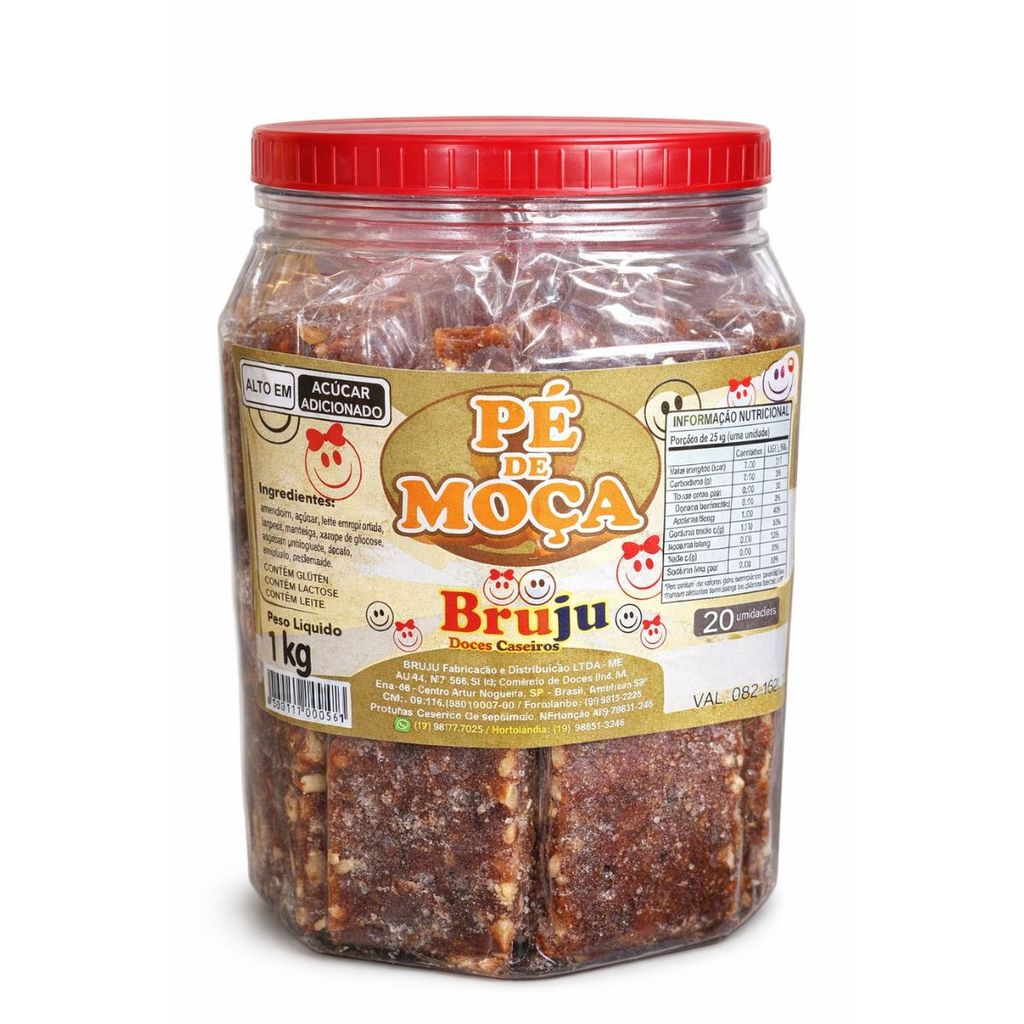 Doce Pé De Moça Amendoim e Leite Condensado Delicioso 20un