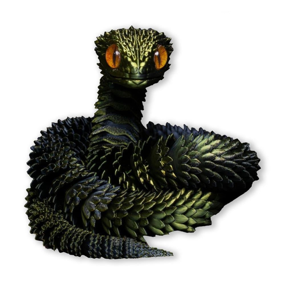 Brinquedo Articulado Cobra  3D Realista – Flexível para Presente e Decoração Criativa