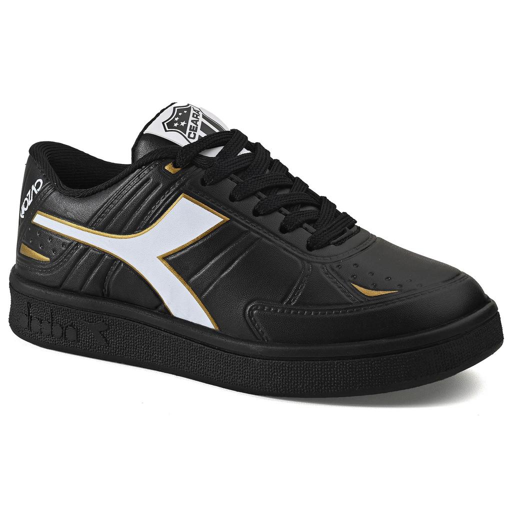 Tênis Casual Infantil Diadora Ceará SC Jr Preto e Branco