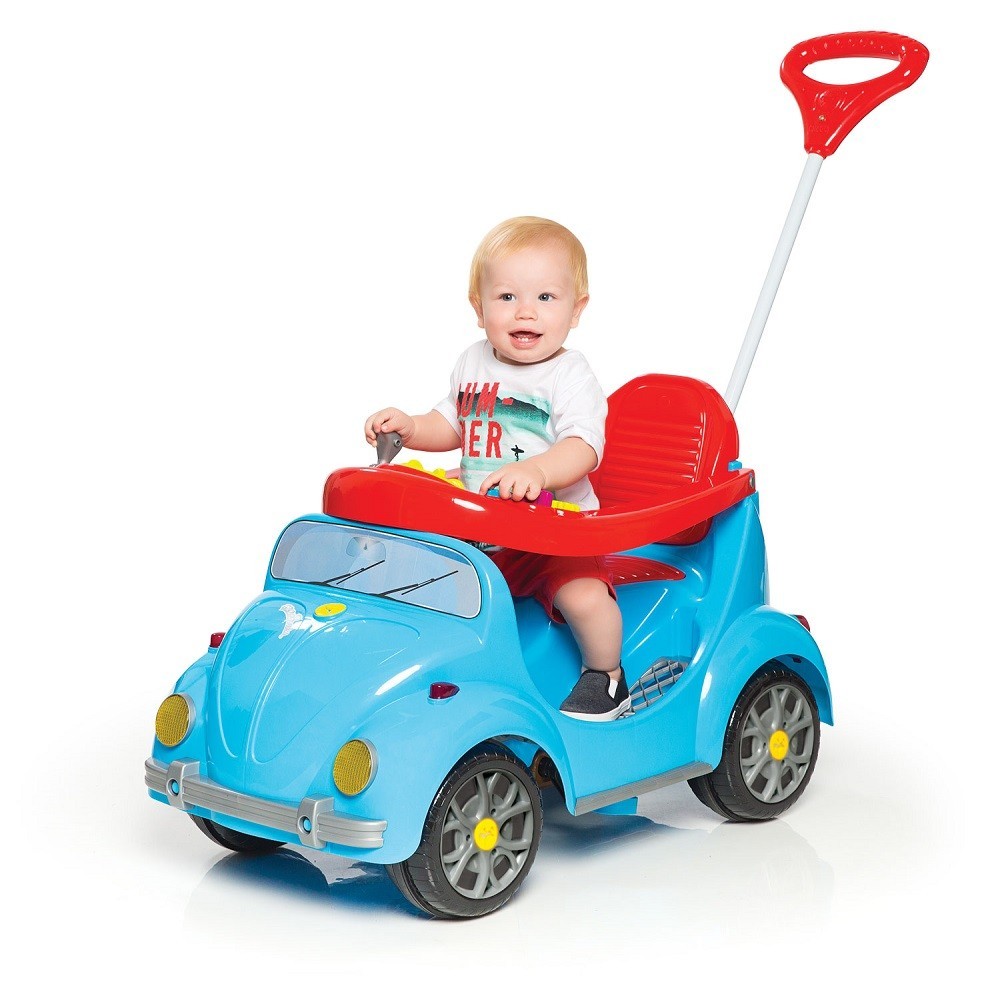 Carrinho de Passeio Calesita a Pedal Fouks - Fusca 1300 Azul