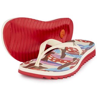 Chinelo Kenner Ibiza Funghi Feminino - Branco e Vermelho em Oferta na Shopee