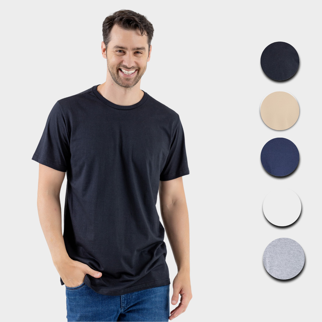 Camiseta Masculina Preta Básica Lisa 100% Algodão 30.1 P M G GG XG