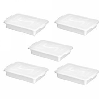 Bandejas 5un Caixa 4L Gourmet c Tampa Branca Organização Padaria Açougue Laboratórios em Oferta na Shopee