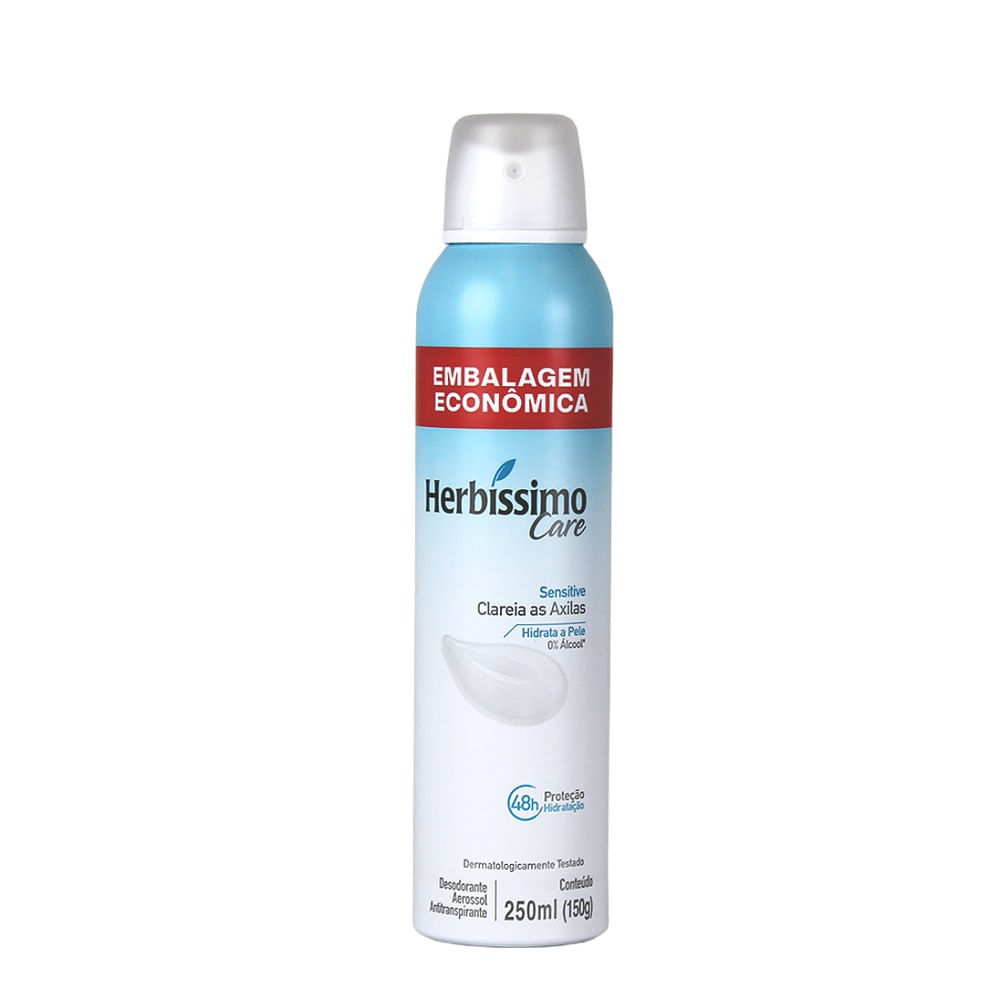 Desodorante Antitranspirante  Aerosol Herbíssimo Care Sensitive 250ml em Oferta na Shopee