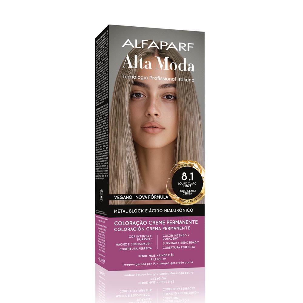 Tintura Creme Altamoda Alfaparf Vison 8.1 Kit em Oferta na Shopee
