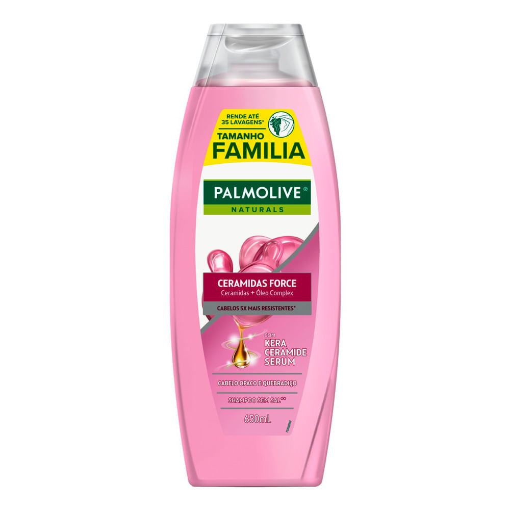 Shampoo Palmolive Naturals Ceramidas Force 650ml Tamanho Família em Oferta na Shopee