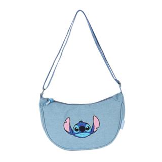 Bolsa Transversal Jeans Meia Lua Stitch Disney em Oferta na Shopee