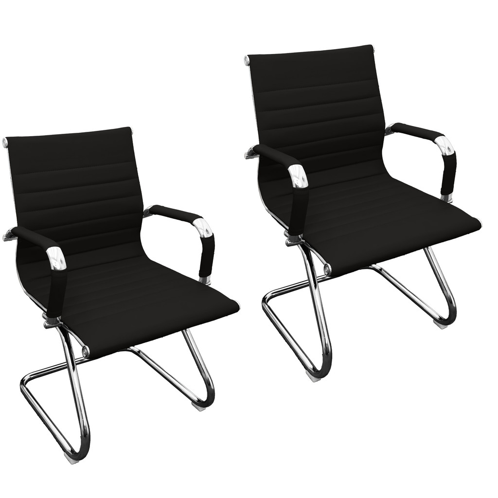Kit 2 Cadeiras Presidente Esteirinha Baixa com base fixa Conforto Qualidade em Oferta na Shopee