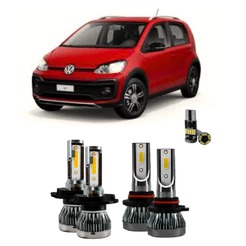 Kit Ultra Led Nano Volkswagen UP TSI 2017/19 22000 Lúmens 6500k Com Resistor Canceller Sem Erro No Painel.