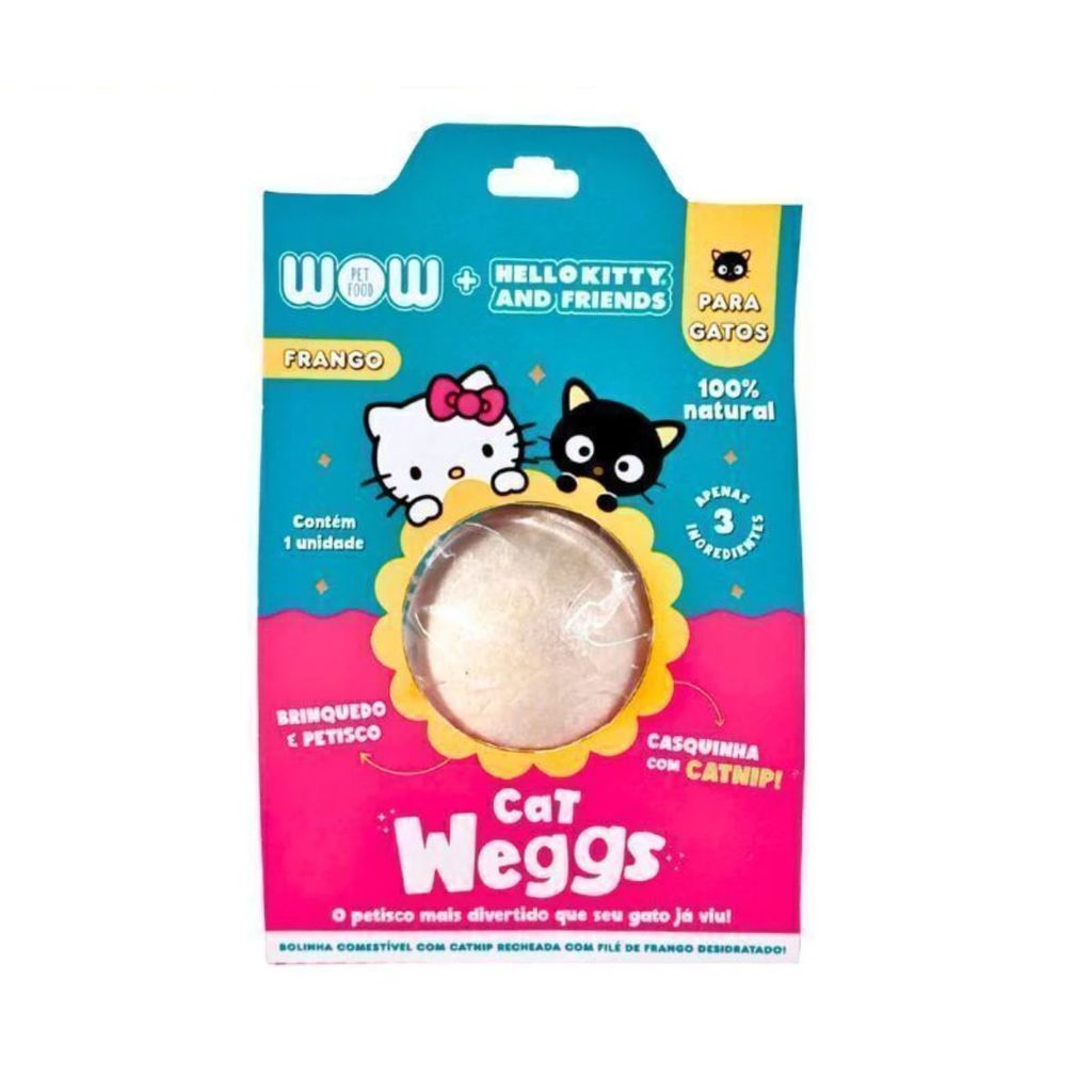 Petisco Weggs Para Gatos Sabor Frango + Catnip 100% Natural