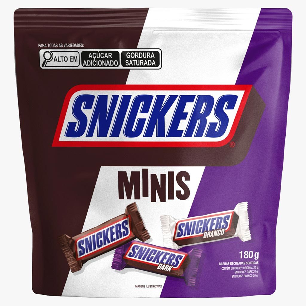 Chocolate Snickers Minis Sortidos 180g - Mars